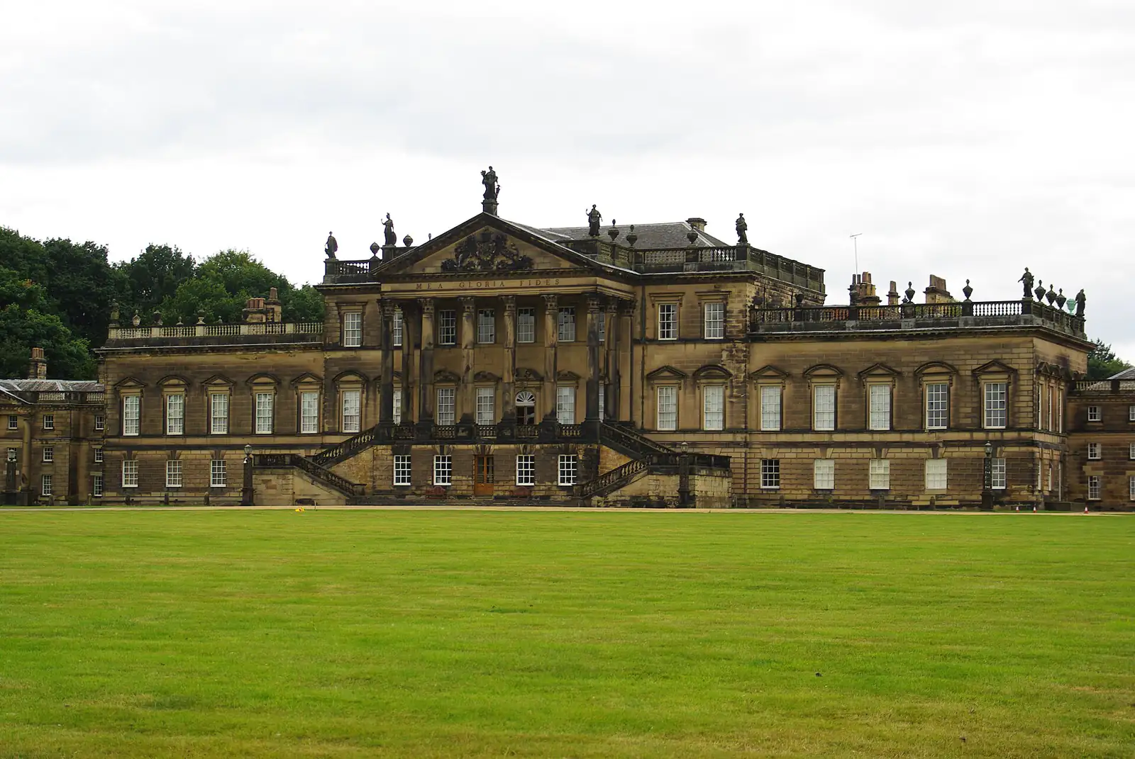 The long front of Wentworth Woodhouse near Rotherham